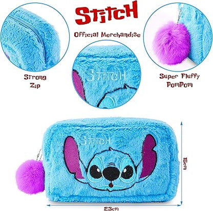 Disney Stitch Bolsa de Higiene Pessoal Bolsa de Viagem para Armazenamento de Maquiagem Bolsa de Vaidade Ideia de Presente para Meninas Adolescentes Mulheres