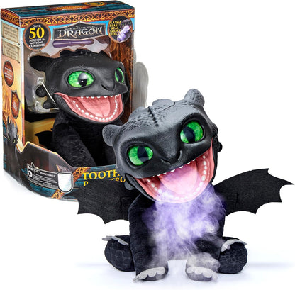 UAU! STUFF HTTYD Banguela Fantoche da RealFX, Incrível Banguela Animatrônico com certificação de 1ª Edição, Aparência, Sensação e Sons Reais!, Mais de 50 Combinações de Ação e Som, 25,5 cm de Altura