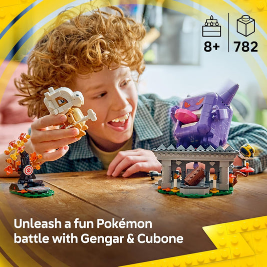 LEGO Pokémon SMART Play: O Duelo Assustador de Cubone e Gengar – Conjunto de Brinquedo Interativo Compatível, Inclui 4 Etiquetas SMART e 2 Figuras Pokémon – Ideia de Presente para Meninos e Meninas a partir de 8 Anos – 72166
