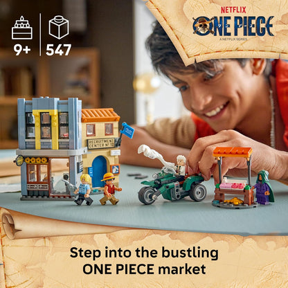 LEGO ONE PIECE Confronto com o Capitão Smoker – Brinquedo interativo com 4 minifiguras (incluindo Monkey D. Luffy e Sanji) – Decoração para quarto infantil – Presente para meninos, meninas e fãs a partir de 9 anos – 75642