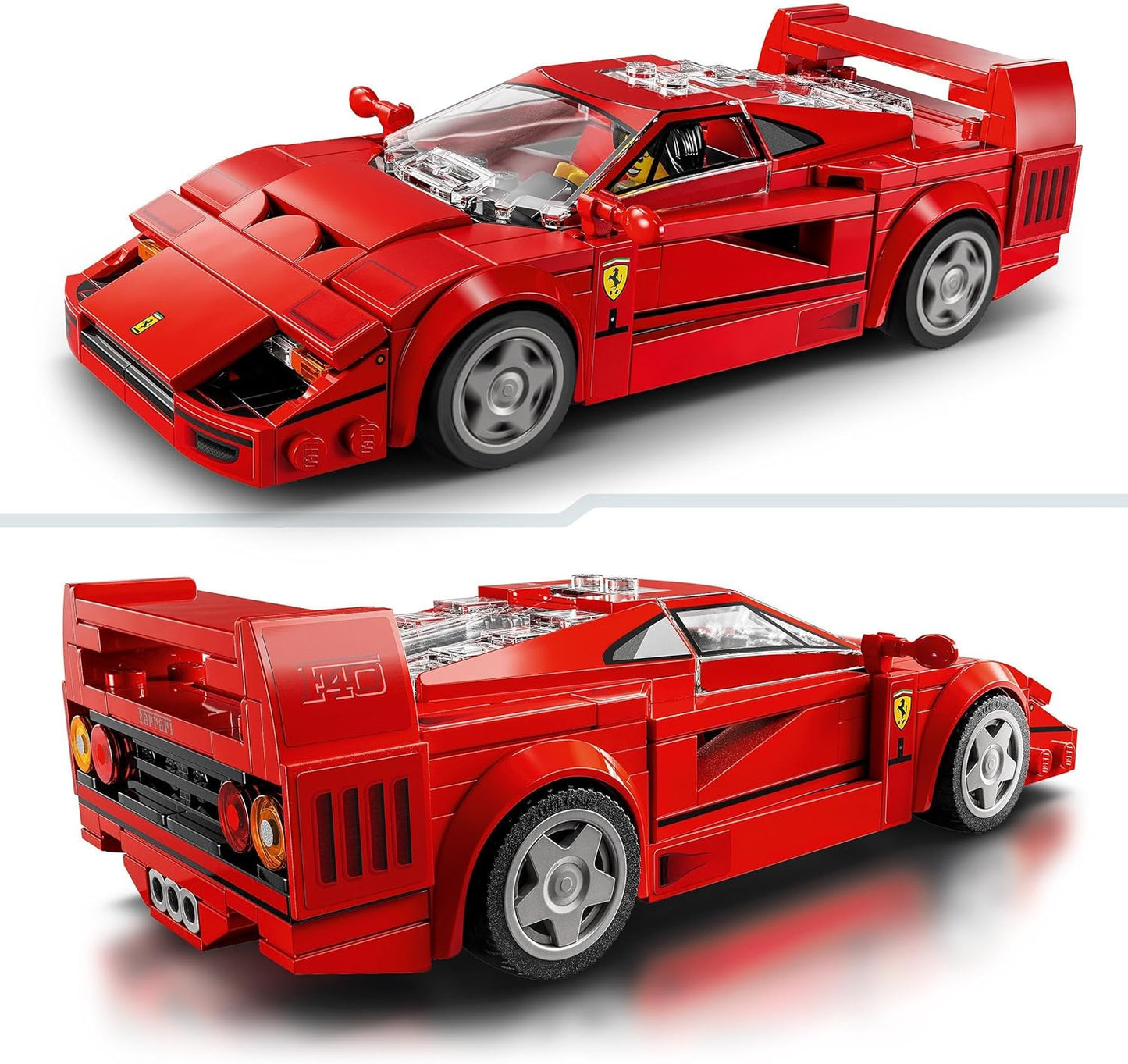 LEGO Speed ​​Champions Superdeportivo Ferrari F40 para construir, modelo de coche de juguete para niños y niñas a partir de 9 años, con minifigura del conductor, decoración de la habitación infantil, idea de regalo 76934