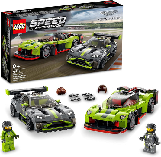 LEGO 76910 Speed Champions Aston Martin Valkyrie AMR Pro e Vantage GT3, 2 brinquedos de carro de corrida, conjunto de modelos de carros colecionáveis, kit de construção de modelo de coleção 2022