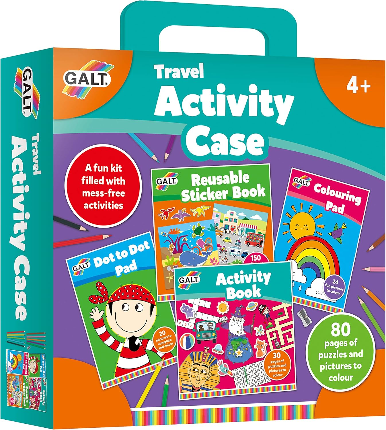 Galt Toys, Estojo de Atividades para Viagem, Pacote de Atividades para Crianças, Idades 4 Anos ou Mais