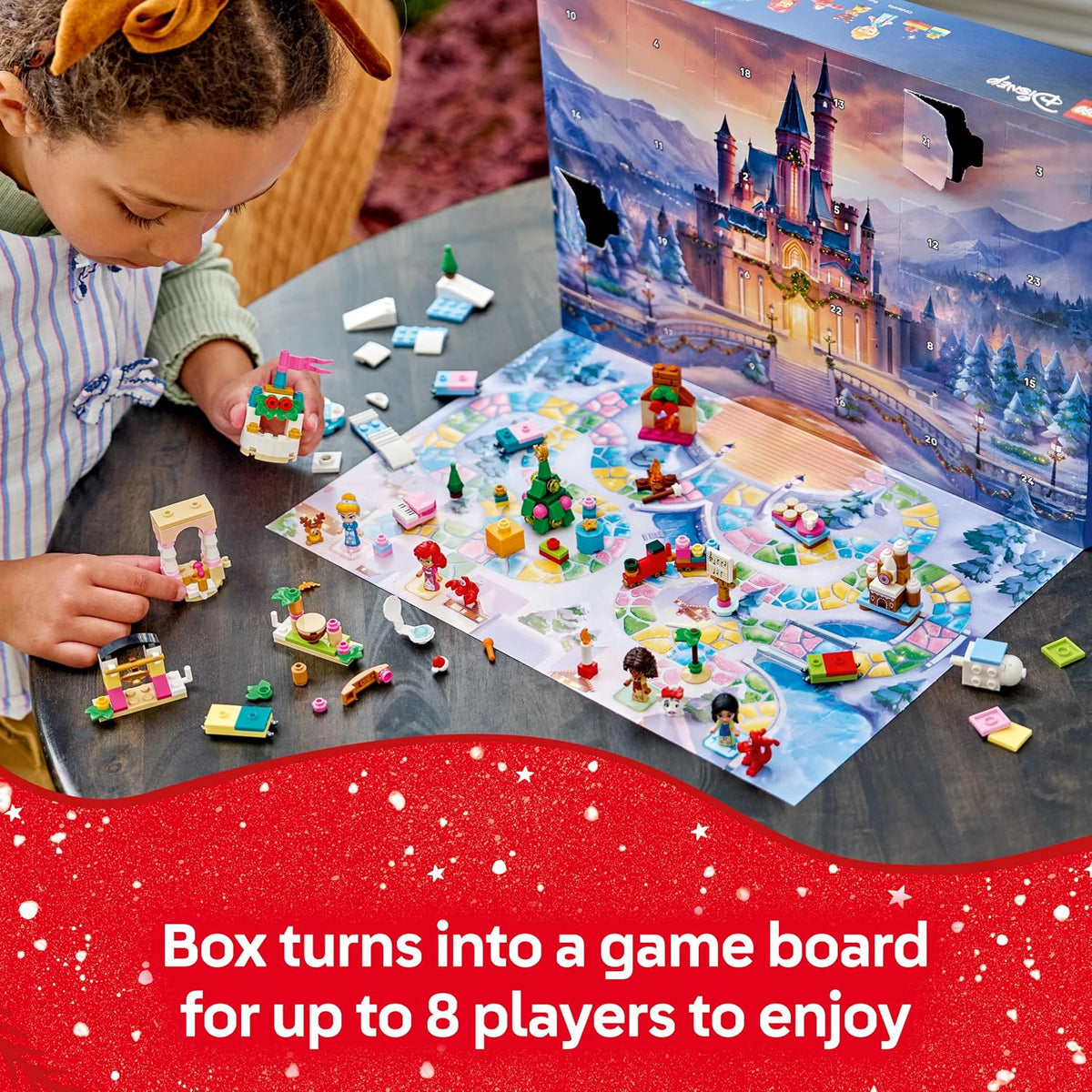 LEGO Calendário do Advento Disney Princess 2026-43298 | Brinquedos para meninas a partir de 5 anos, 24 surpresas, 4 microbonecas e 4 figuras de animais, conjunto de contagem regressiva para o Natal...