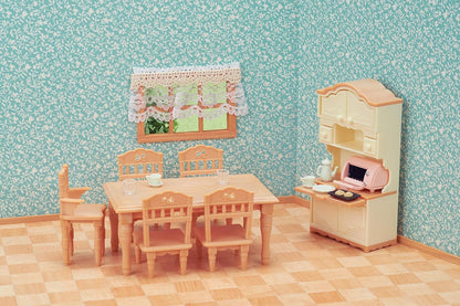 Sylvanian Families Conjunto de sala de estar confortável e conjunto de sala de jantar 5340, multicolorido