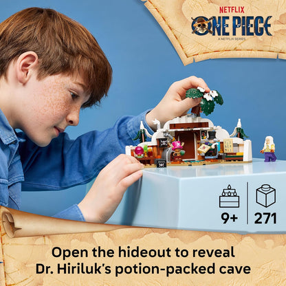LEGO ONE PIECE Esconderijo do Dr. Hiriluk – Brinquedo colecionável com 3 minifiguras (incluindo Tony Tony Chopper) – Decoração para quarto infantil – Presente para meninos, meninas e fãs a partir de 9 anos – 75641