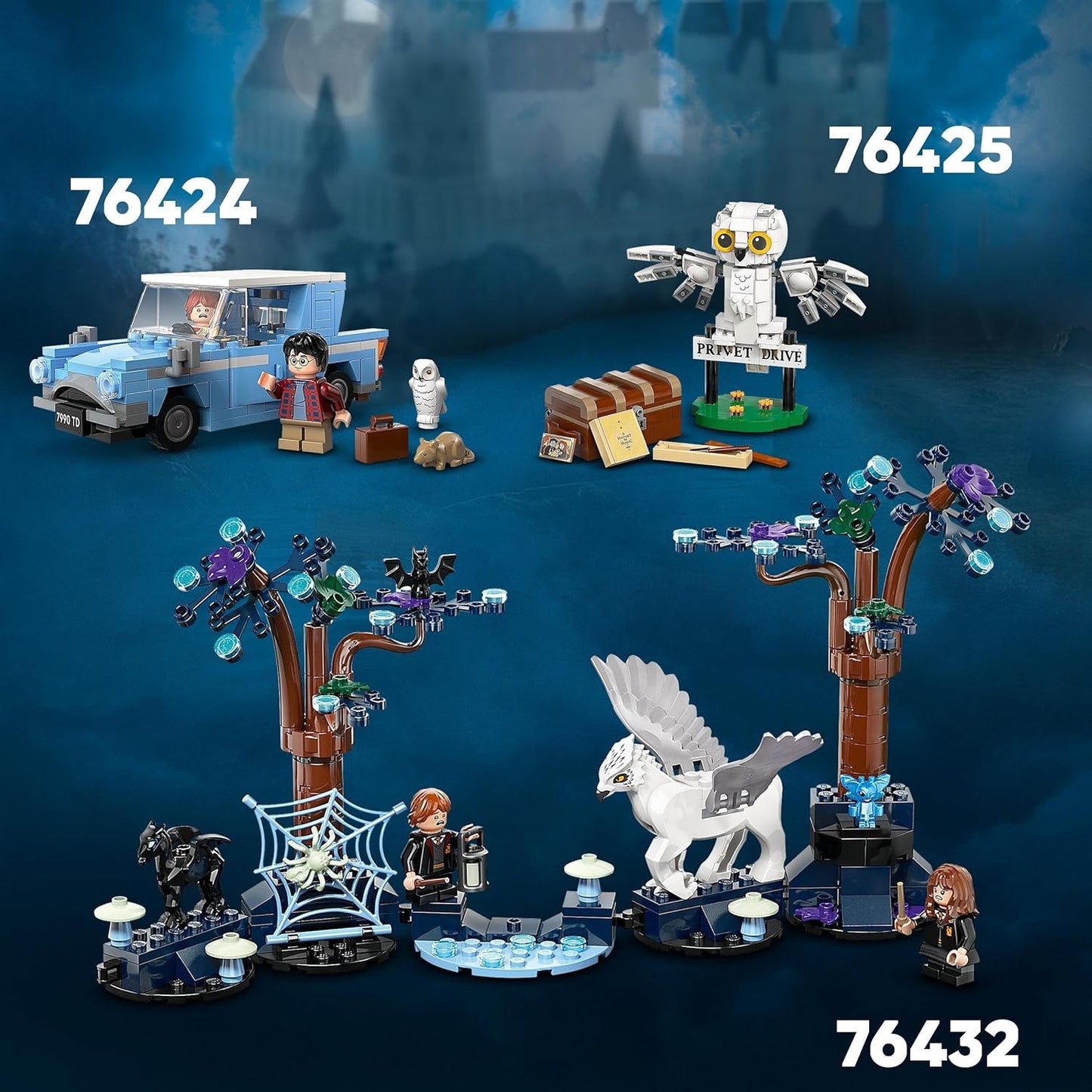 LEGO Harry Potter Hedwig em 4 Privet Drive, brinquedo montável para crianças, meninas e meninos com mais de 7 anos, com uma figura de coruja, conjunto de jogos independente, ideia de presente para o pequeno mundo mágico 76425