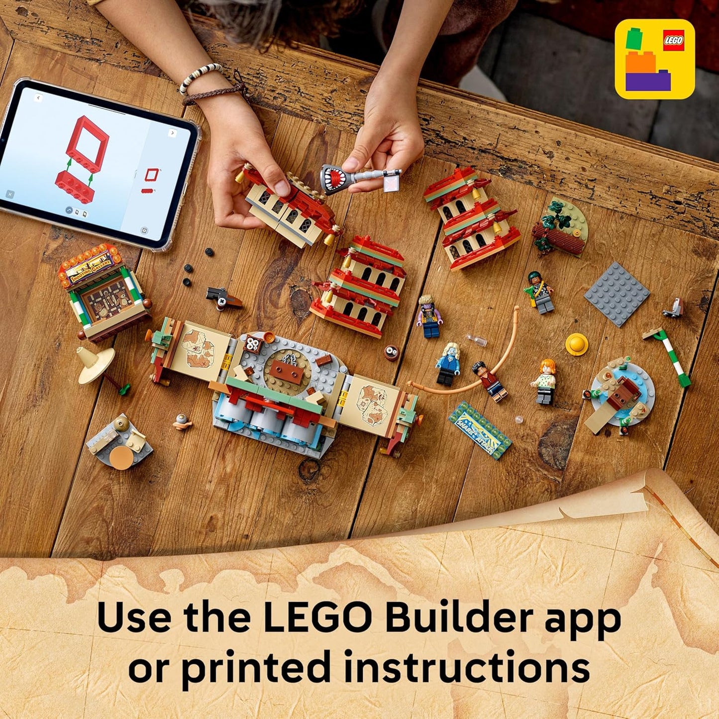 LEGO ONE PIECE Batalha no Parque Arlong - Brinquedo interativo com 5 minifiguras, incluindo Luffy e Nami, além de um pagode que desaba - Presente de anime para meninos, meninas e fãs a partir de 9 anos - 75638