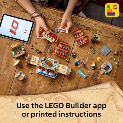 LEGO ONE PIECE Batalha no Parque Arlong - Brinquedo interativo com 5 minifiguras, incluindo Luffy e Nami, além de um pagode que desaba - Presente de anime para meninos, meninas e fãs a partir de 9 anos - 75638