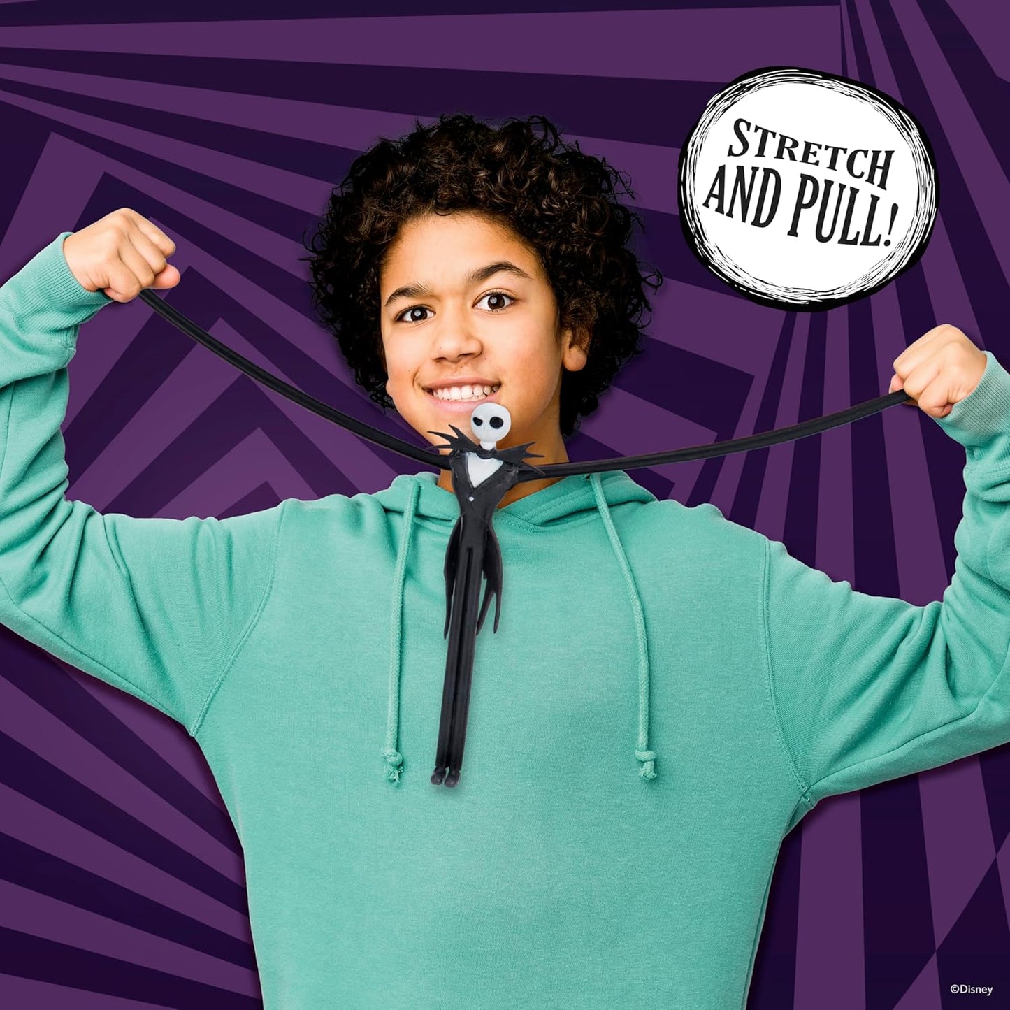 UAU! Coisas da Disney O Estranho Mundo de Jack: Jack Elástico | Brinquedo Oficial Jack Super Elástico | Do Filme O Estranho Mundo de Jack