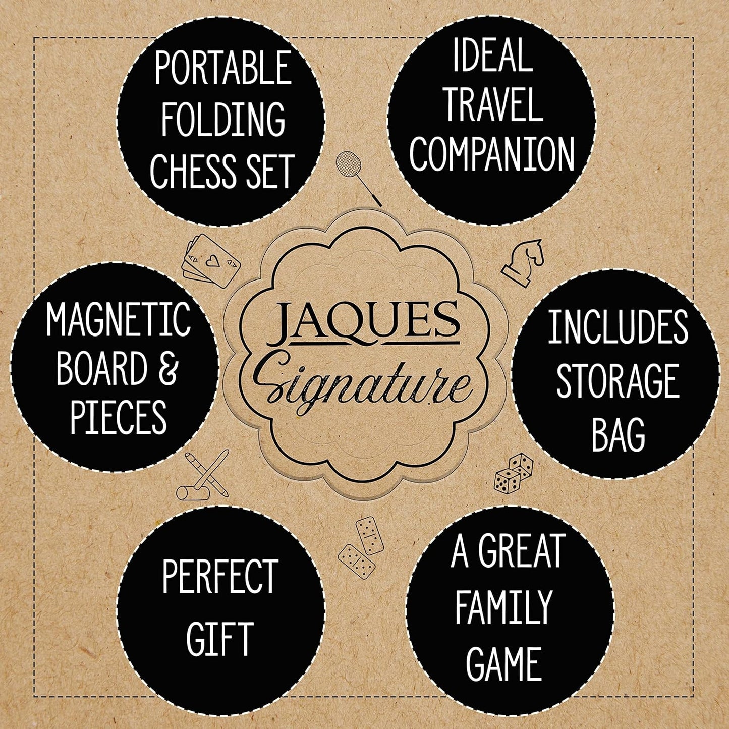 Jaques of London Jogo de Xadrez Magnético | Jogo de Xadrez de Viagem | Tabuleiro de Xadrez Dobrável e Peças de Xadrez | Jogos de Xadrez de Qualidade | Desde 1795