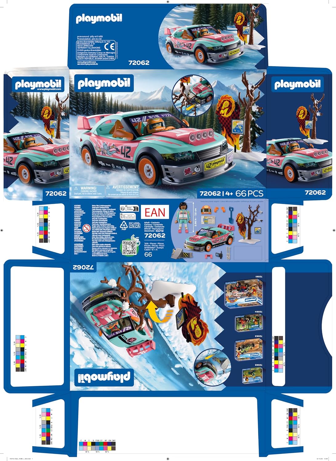 Playmobil | Carros | Carro Off-Road Tunado | Carro tunado com para-choque de impacto e aerofólio traseiro | Brinquedo infantil para crianças a partir de 4 anos | 72062