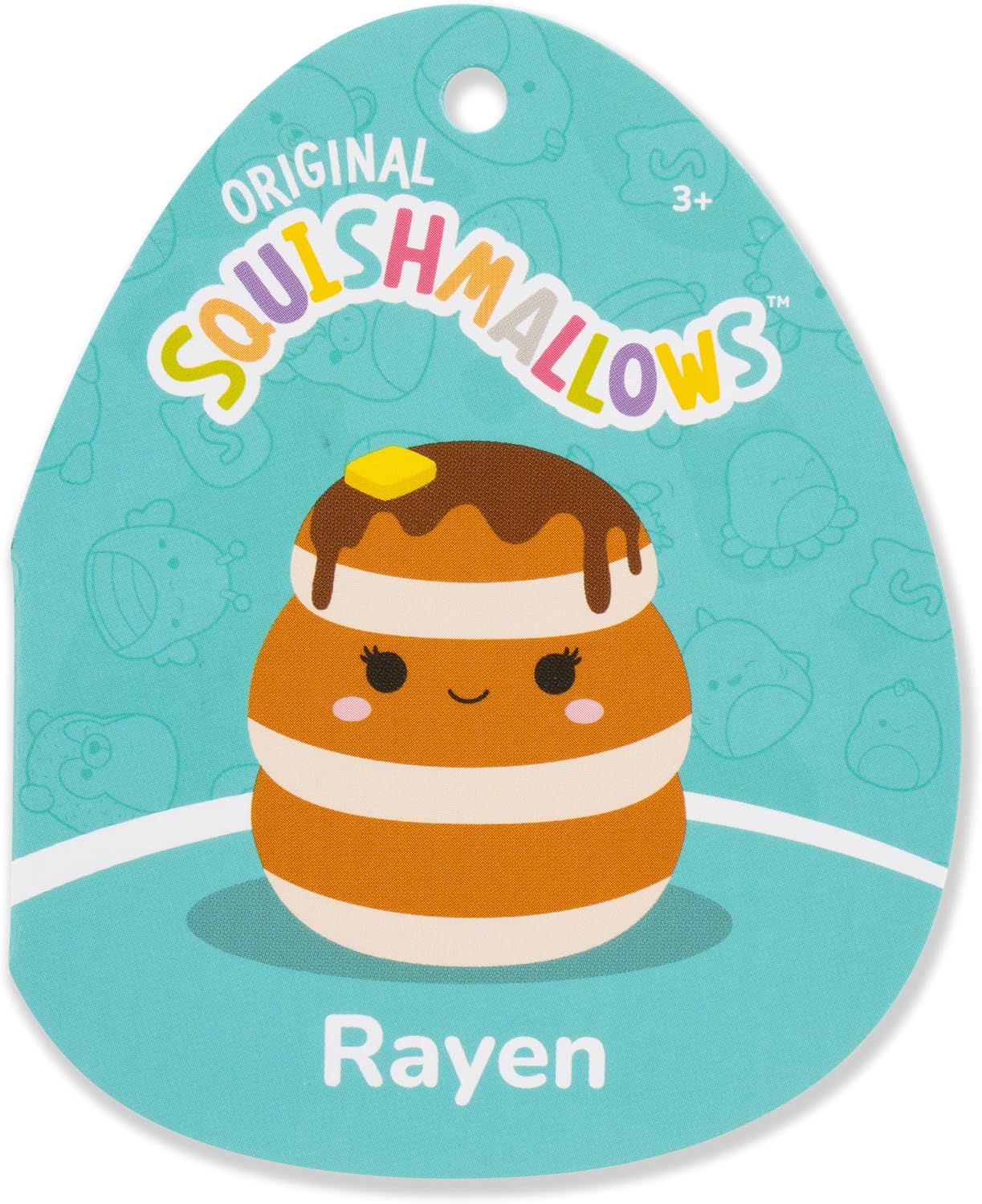 Squishmallows Original 5-Inch Food 4-Pack - Kachina Kiwi, Rayen Pancakes, Visconti Lemon Macaron, Wanda Watermelon