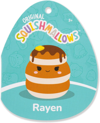 Squishmallows Original 5-Inch Food 4-Pack - Kachina Kiwi, Rayen Pancakes, Visconti Lemon Macaron, Wanda Watermelon