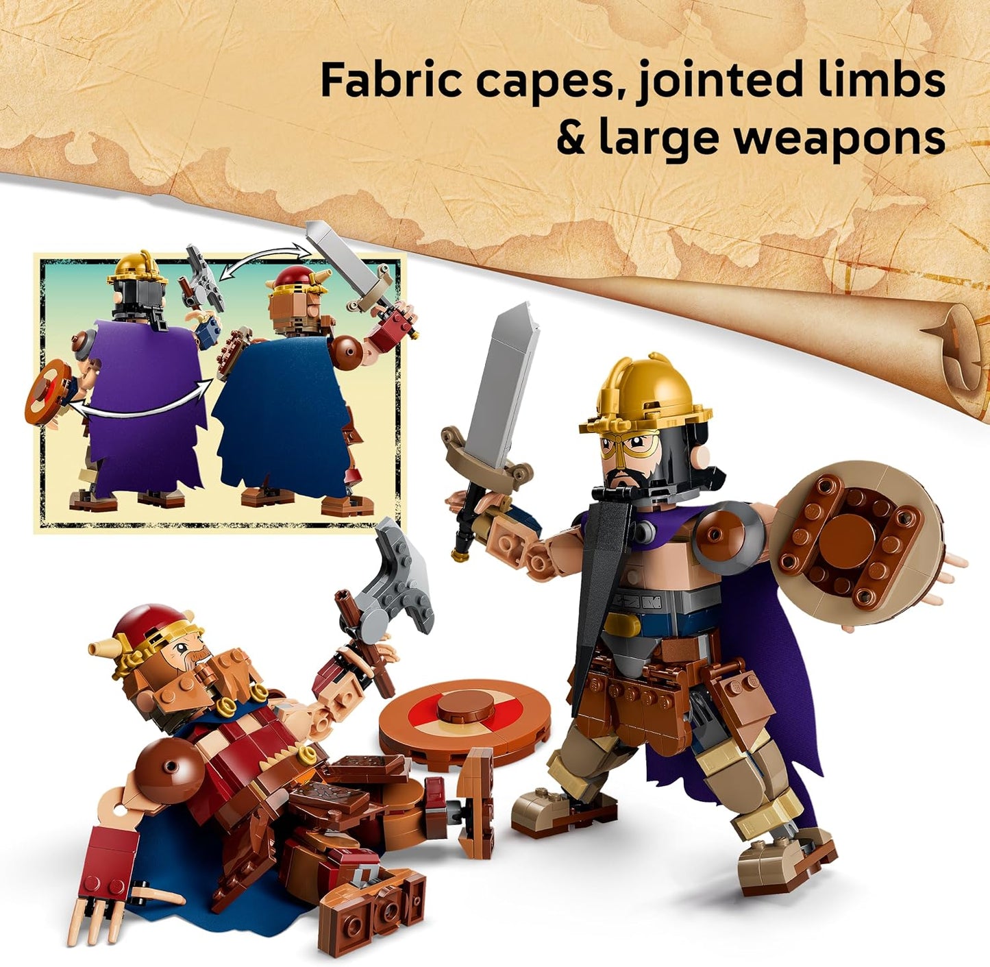 LEGO ONE PIECE Dorry vs. Brogy – Gigantes de Little Garden – Brinquedo Interativo com 2 Figuras de Ação e 5 Minifiguras – Presente para Meninos, Meninas e Fãs a partir de 9 Anos – 75644