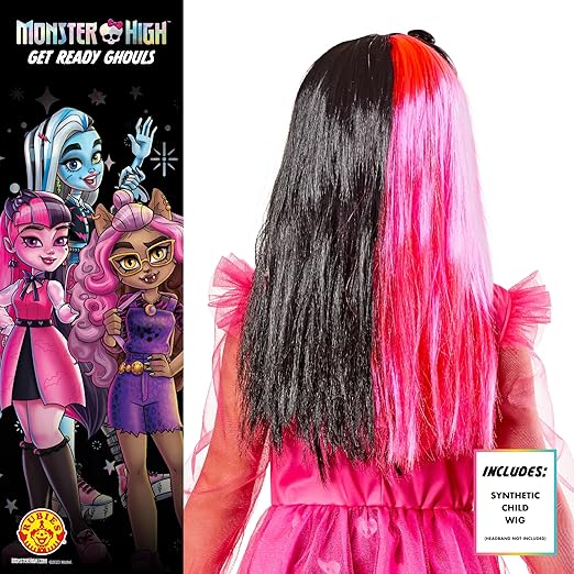 Rubies Peluca Draculaura para niña, accesorio para disfraz infantil, multicolor