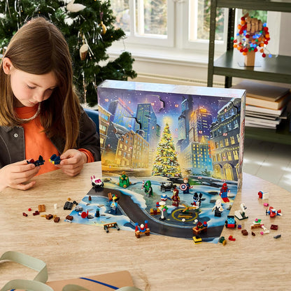 LEGO Calendário do Advento Marvel 2026-76340 | Brinquedos para meninos a partir de 6 anos, 24 surpresas de super-heróis, avião e carro, 6 minifiguras, ideia de presente de Natal, 317 peças