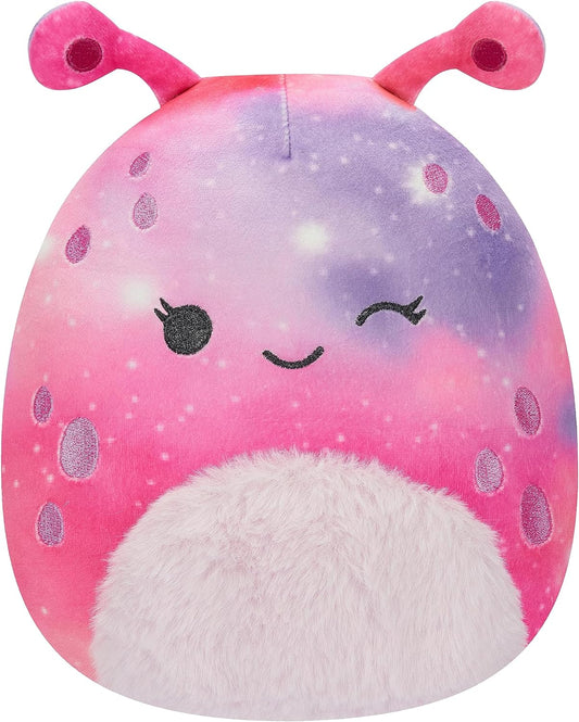 Squishmallows Loraly the Winking Pink e Purple Alien original de 7,5 polegadas de pelúcia ultramacia de tamanho pequeno