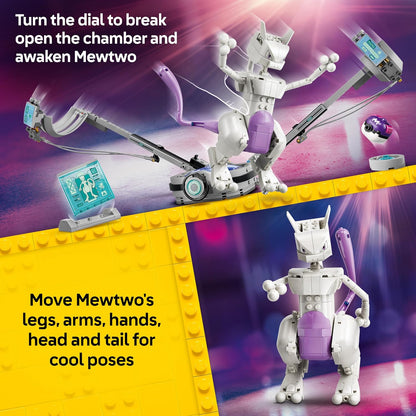 LEGO Pokémon SMART Play: Fuga do Laboratório do Mewtwo – Conjunto de brinquedo interativo compatível, inclui uma etiqueta SMART e uma figura de Pokémon feita de peças – Ideia de presente para meninos e meninas a partir de 10 anos – 72163