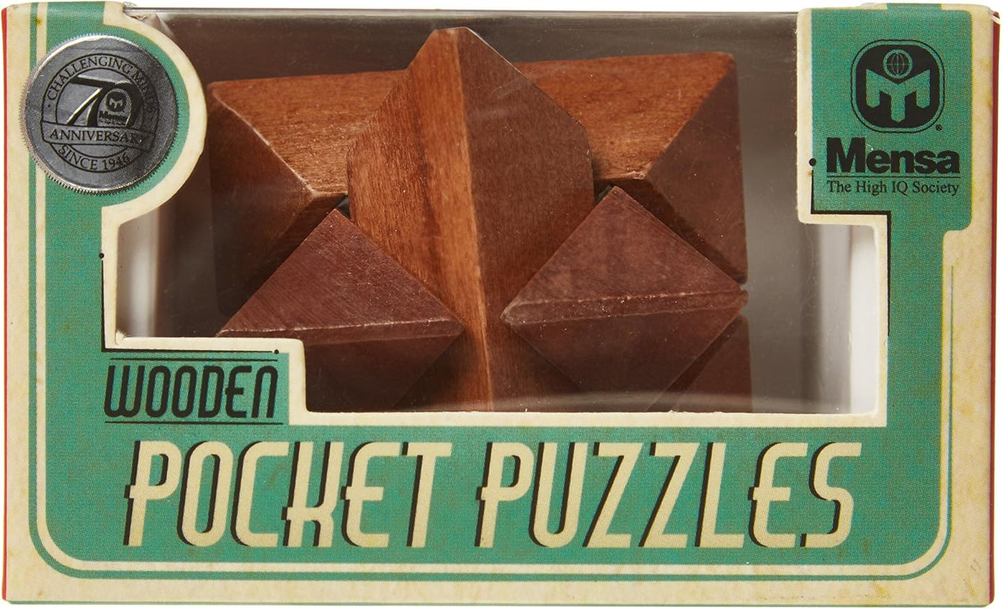 Quebra-cabeças de bolso Mensa de madeira (unidade única)