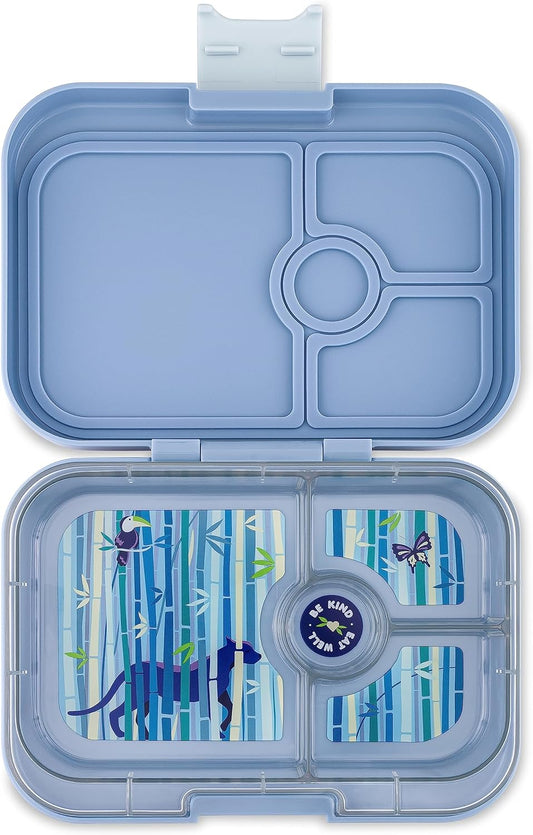 yumbox Panino Fiambrera Bento a prueba de fugas para niños y adultos (azul nublado (bandeja pantera))
