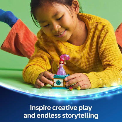 LEGO ǀ Disney Twirling Ariel Building Toy para meninas com mais de 5 anos, incl. Figura de linguado, caixa montável com miniboneca de princesa giratória para brincadeira independente