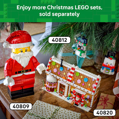 LEGO Minifigura de Papai Noel em escala ampliada 40820 | Brinquedo para meninos e meninas a partir de 10 anos, figura de Papai Noel, enfeite festivo para prateleira, ideia de presente de Natal, 761 peças