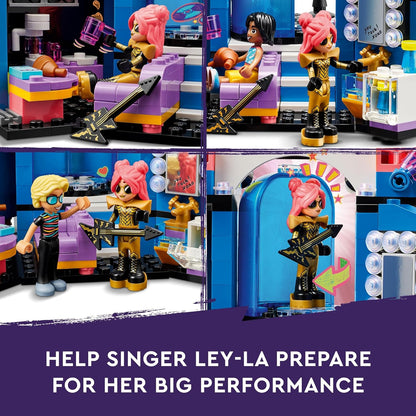 LEGO Conjunto de show de talentos musicais Friends Heartlake City, brinquedos musicais para meninas, meninos e crianças com mais de 7 anos, com instrumentos de guitarra e teclado, 4 personagens Inc. Andrea, presente de brinquedo de construção