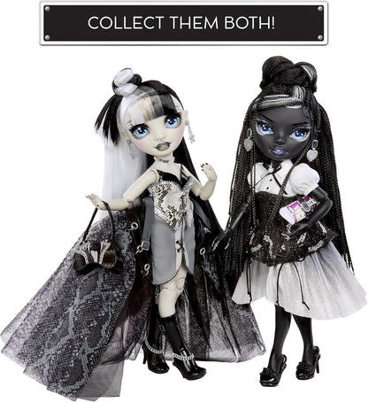 Boneca Fashion Rainbow High Shadow High Fashion - Heather Grayson - Cabelo Preto e Branco, 28 cm, com Roupas de Grife, Ideal para Colecionadores e Crianças de 6 a 12 Anos.