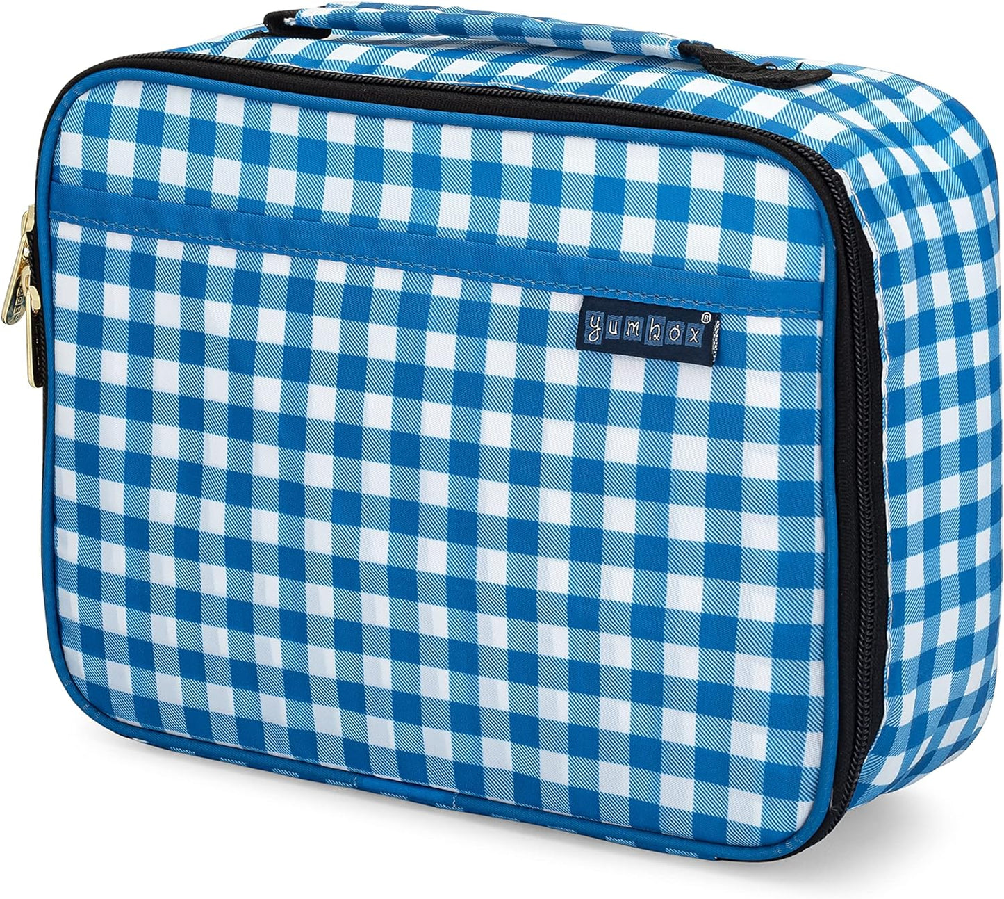Yumbox Lancheira clássica, tecido isolado e resistente à água, estampas infantis divertidas, bolsos internos e externos, fecho de correr