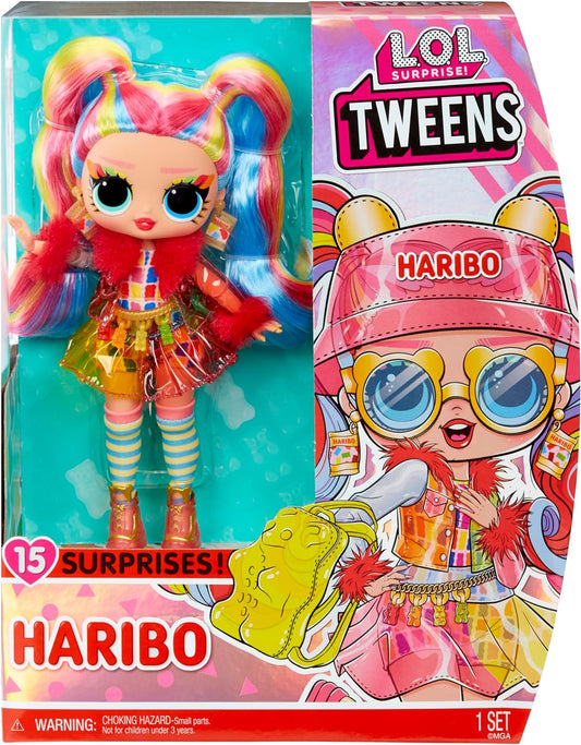 L.O.L. Surprise! 119920EUC Boneca adolescente Holly Happy com 15 surpresas e designs de moda com tema Haribo Candy - para crianças a partir de 4 anos, multicolorido