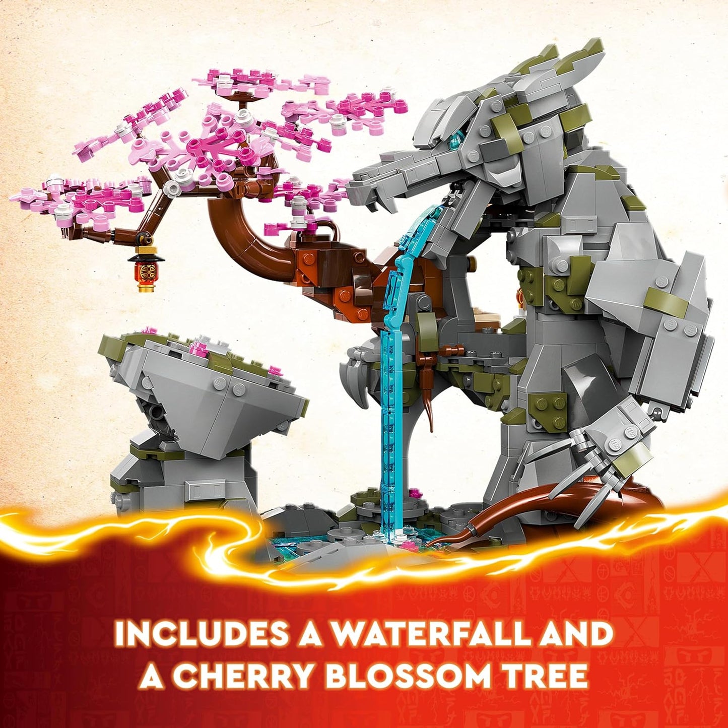 LEGO NINJAGO Dragon Stone Shrine Ninja Toy Adventure Playset para meninos, meninas e adolescentes com 6 minifiguras, modelo de figura edificável para brincar e exibir, decoração de quarto infantil, ideia de presente de aniversário 71819