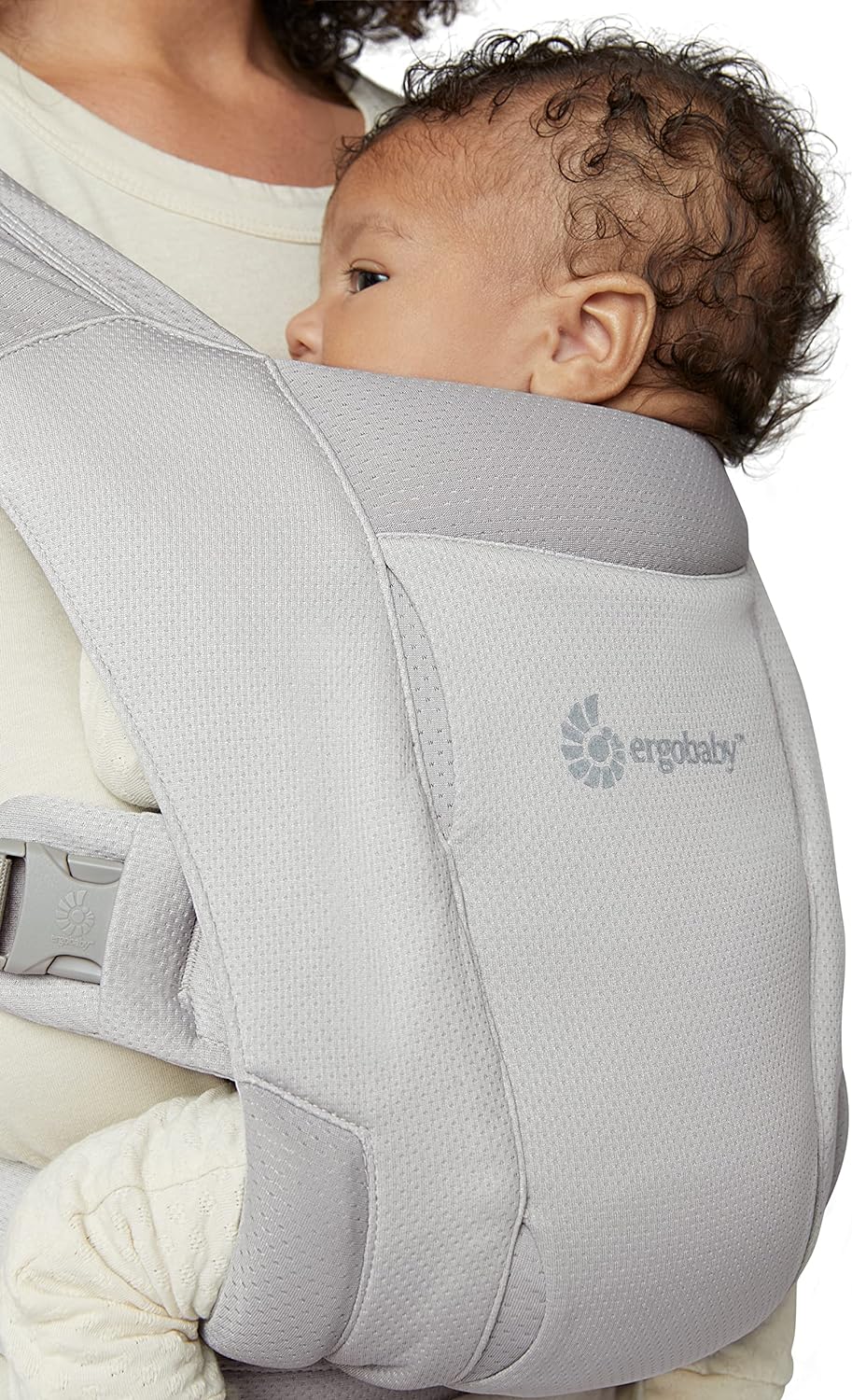 Ergobaby  Porta-bebês ergonômico Embrace Soft Air Mesh para recém-nascidos desde o nascimento, porta-barriga ergonômico de 2 posições, porta-bebê frontal, cinza macio