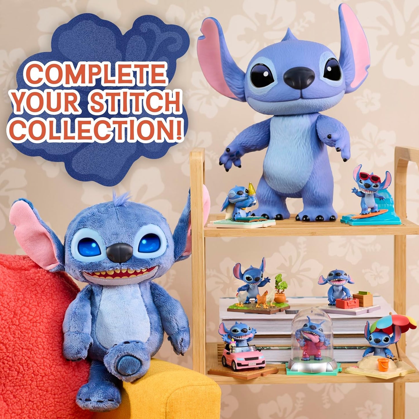 Figura de Vinil Articulada do Stitch da Disney, em tamanho real (35,6 cm), inspirada no novo filme live-action da Disney, Lilo & Stitch. Ideal para brincar ou exibir. Perfeita para fotos e poses. Recomendada para crianças a partir de 3 anos.