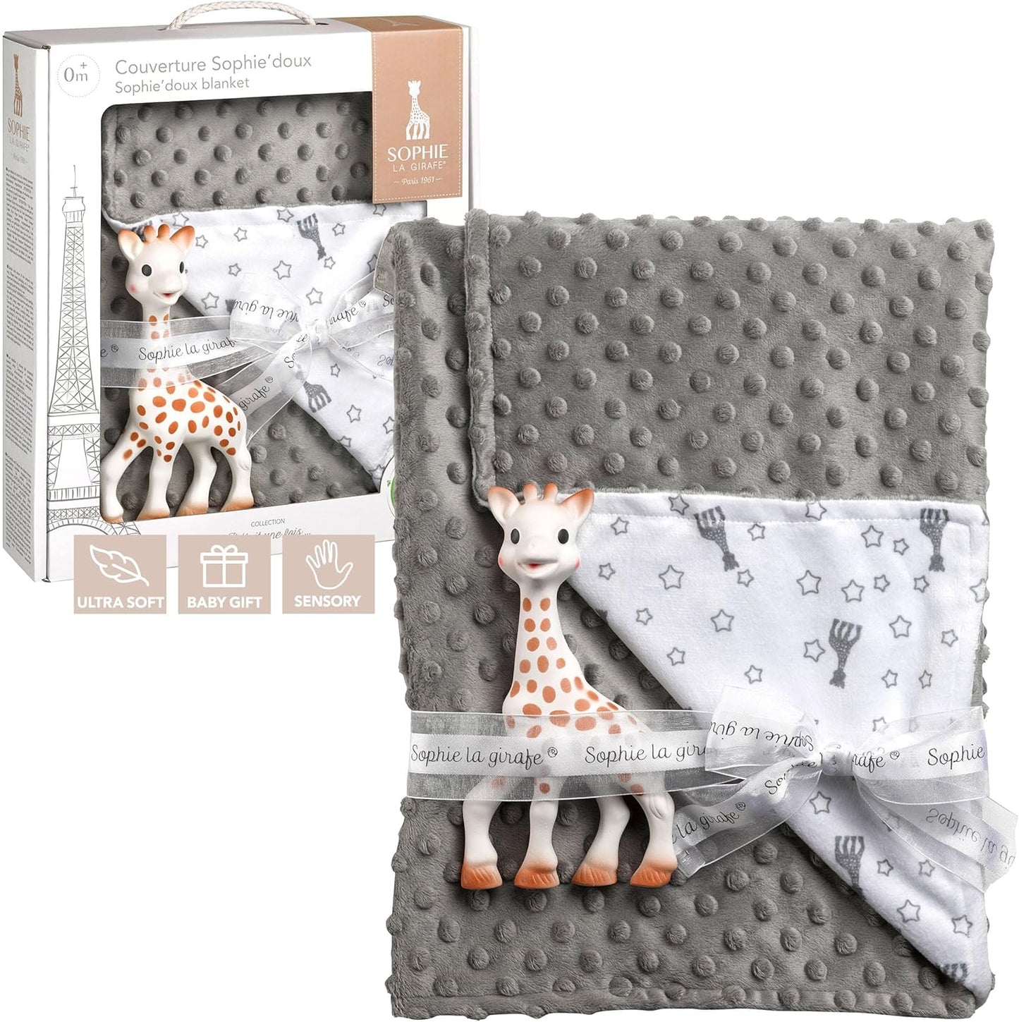 SOPHIE LA GIRAFE - Conjunto de Manta Texturizada e Mordedor Sophie, a Girafa