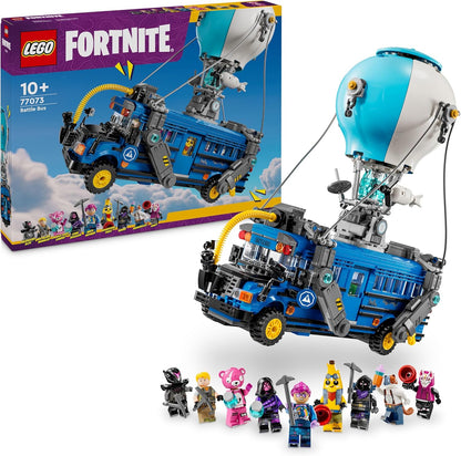 LEGO Conjunto de ônibus de batalha Fortnite, veículo de videogame colecionável para meninos e meninas, com minifiguras de 9 personagens, presente para jogadores e fãs com 10 anos ou mais