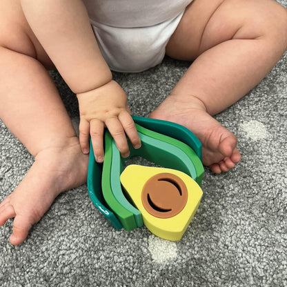 Nuby Brinquedo de dentição empilhável de abacate, multicolorido, tamanho único