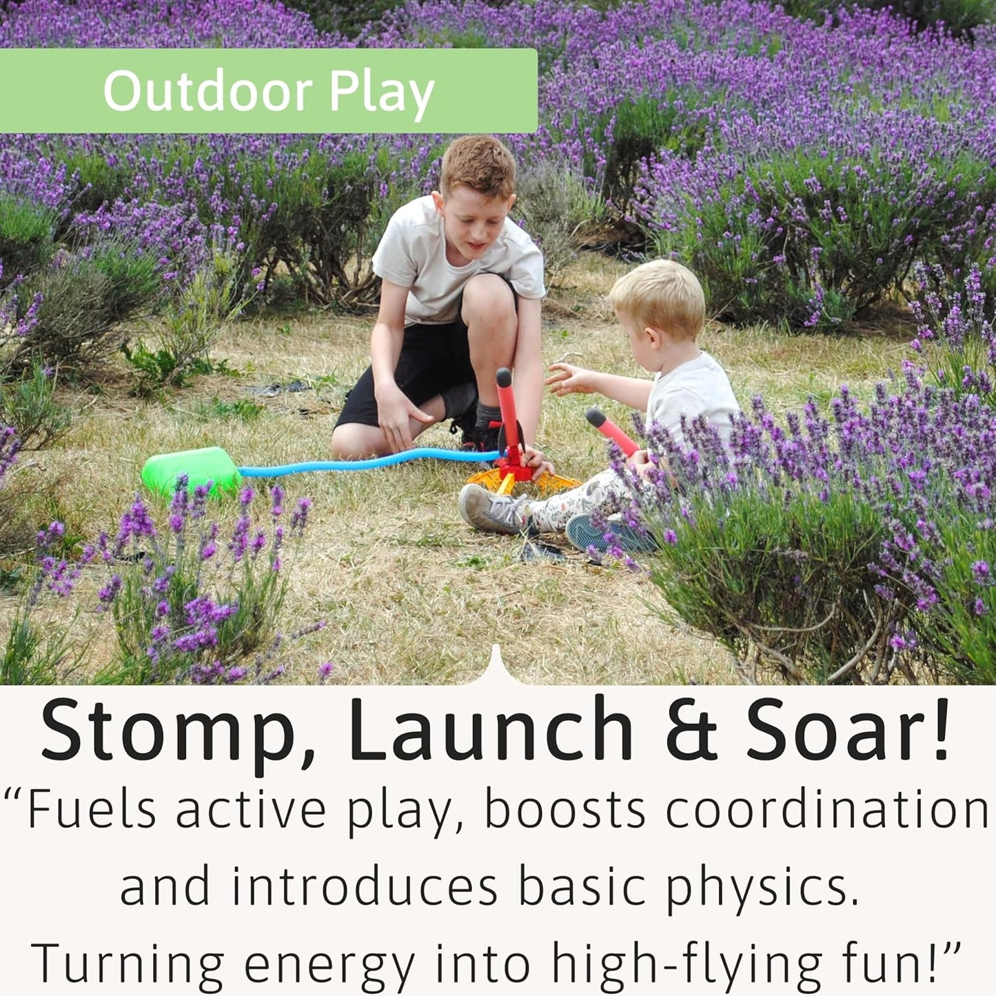 Jaques of London Lançador de Foguetes para Crianças | Inclui Foguetes de Espuma | Brinquedos Infantis para Atividades ao Ar Livre | Desde 1795