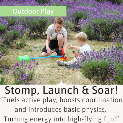 Jaques of London Lançador de Foguetes para Crianças | Inclui Foguetes de Espuma | Brinquedos Infantis para Atividades ao Ar Livre | Desde 1795