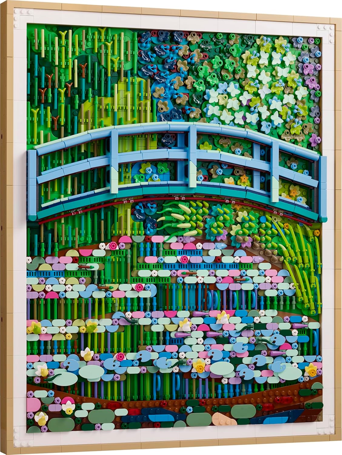 LEGO Art Claude Monet – Ponte sobre um Lago de Lírios-d'água - Arte de Parede 3D para Decoração de Casa - Kit de Modelo Impressionista para Adultos - Ideia de Presente DIY - 31220