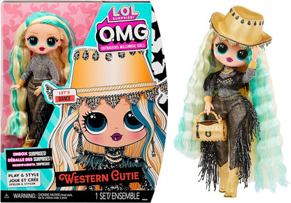 LOL Surprise Boneca da moda OMG - WESTERN CUTIE - Desembale surpresas e acessórios fabulosos - Inclui boneca da moda, roupa, acessórios e suporte para boneca - Ótimo presente para crianças de 4 anos ou mais