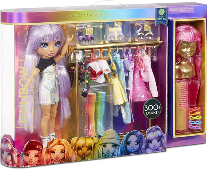 Rainbow High Fashion Studio - Boneca exclusiva com roupas, acessórios e 2 perucas brilhantes - Crie mais de 300 looks