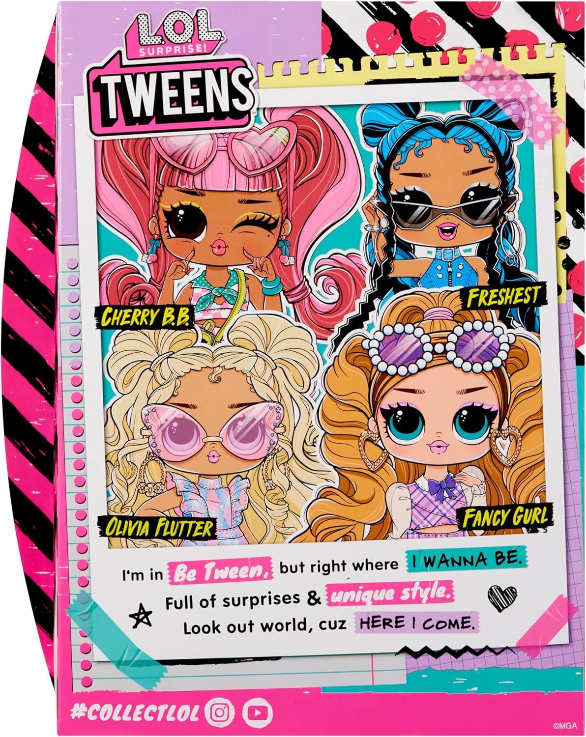 L.O.L. Surprise! Tweens Core Doll - Fancy Gurl - Inclui 1 boneca fashion, vem com roupa e acessórios, 4 para colecionar, rosa
