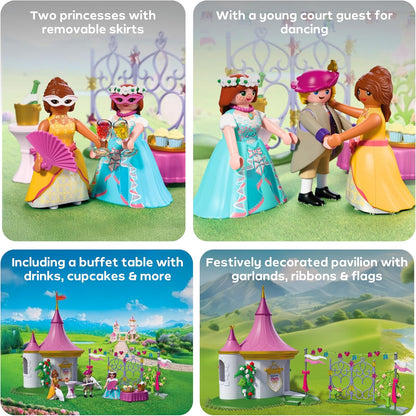 Playmobil | Princesa | Baile de Máscaras no Pavilhão | 3 Bonecos com Pavilhão e Buffet | Estimula a Criatividade | Brinquedo de Princesa para Maiores de 4 Anos | 72052
