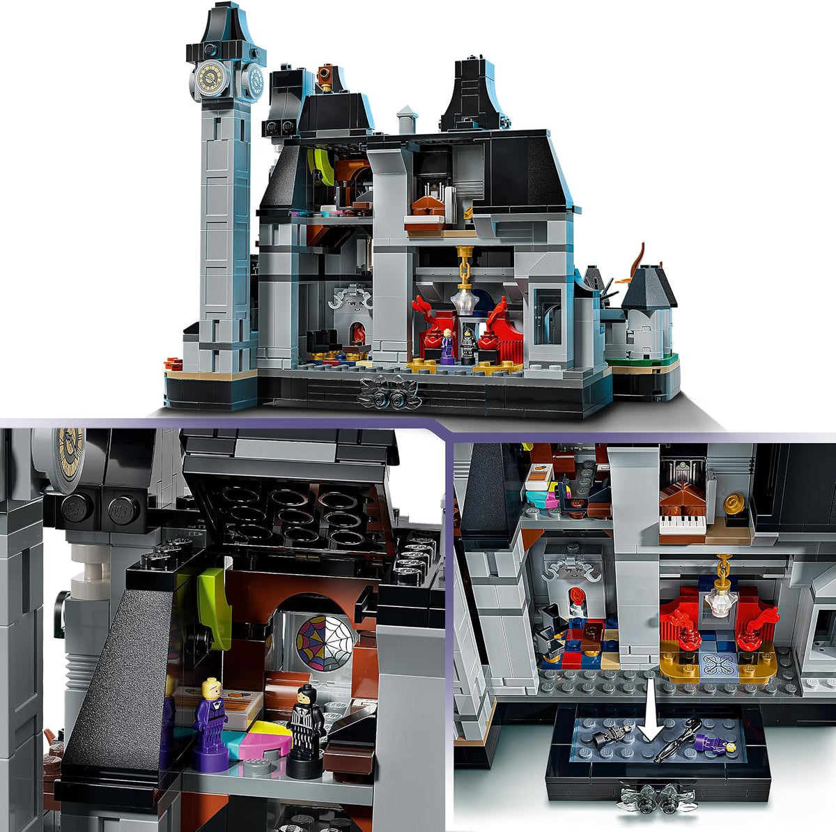 LEGO Wednesday – Academia Nevermore 76788 | Brinquedo para meninas e meninos a partir de 10 anos, kit de montar da escola, 3 figuras e acessórios, decoração para quarto infantil, presente...