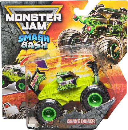 Monster Jam Smash & Bash, Caminhão Monstro Reparável em Miniatura 1:64, Brinquedo Infantil para Meninos e Meninas a partir de 3 Anos, MODELOS VARIADOS (ENVIADOS ALEATORIAMENTE)
