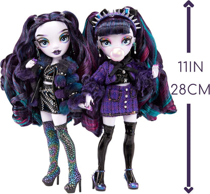 Rainbow High Special Edition Twins - NAOMI & VERONICA STORM 2-Pack - Boneca fashion inclui roupa de grife roxa e preta com acessórios - Adequado para crianças de 6 a 12 anos