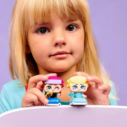 LEGO | Miniaturas da Anna e da Elsa de Frozen da Disney - Brinquedo de Princesa com 2 Mini Bonecas e Acessórios de Girassol e Raio de Gelo - Ótima Ideia de Presente para Meninas e Fãs a partir de 5 Anos - 43284