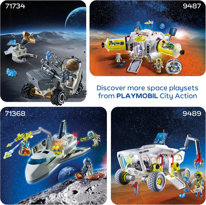 Playmobil Space ESA – Rover de Exploração de Marte e Astronauta – Rover móvel com perfuratriz e painéis solares, conjunto de brinquedo espacial para crianças a partir de 4 anos, 72012