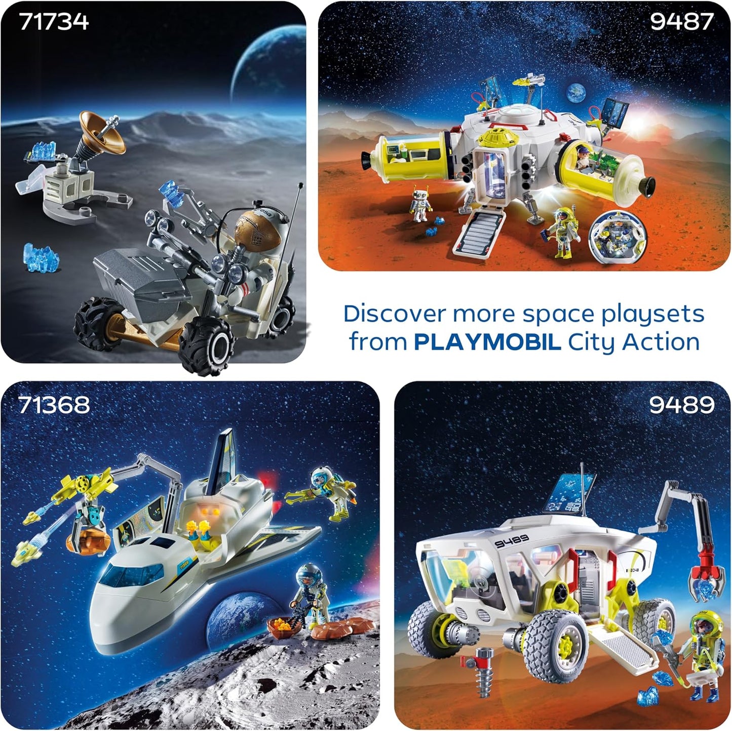 Playmobil | Espaço | ESA: Astronauta com Robô | Com Veículo de Exploração de Marte, Estação de Análise e 3 Amostras de Rocha | Conjunto de Exploração Espacial | Para Crianças a partir de 4 Anos | 72014